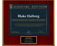 Judicial Edition, Blake Halberg award
